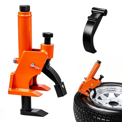 Bonnlo Tire Bead Breaker for 38"-42" with Thickened Rubber Pad, Manual Tire Changer Tool with Scratch-Proof Guard for ATVs, SUVs, Heavy Duty Trucks, Family Cars - color: orange, size: 38"-42"