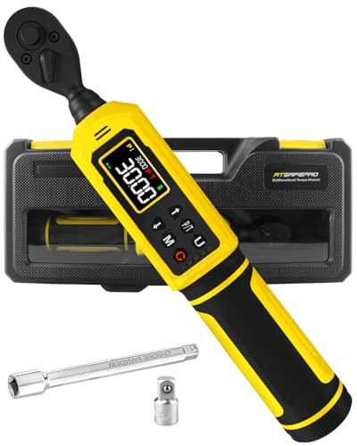 1/4" Digital Torque Wrench (4-265.6 in.lbs) w/Color Screen, 5 Units, ±2% Accuracy, Buzzer/Vibration/LED, Inch Pound Torque Wrench Set Includes Extension & 1/4 to 3/8 Adapter for Bike, Motor, DIY - style: 1/4" 4-265.6 IN.LB Digital Torque Wrench Set