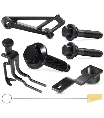 Timing Belt Tools Set for Ford 4.6L, 5.4L & 6.8L 3V Engines, Cam Phaser Holder & Mounting Bolt Tool, Timing Chain Locking Tool, Valve Spring Compressor Tool, Crankshaft Positioning & Pulley Bolt Tool
