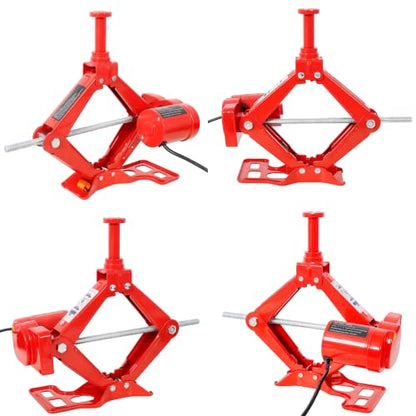 Electric Car Scissor Jack Kit for Car, 3 T 12V Auto Lift, 5"-17" Lift Range | 12V Electric Car Jack, One-Button Lifting, 3 Ton Capacity, 5"-17" Lift Range, Auto Stop Protection, Tire Change Kit