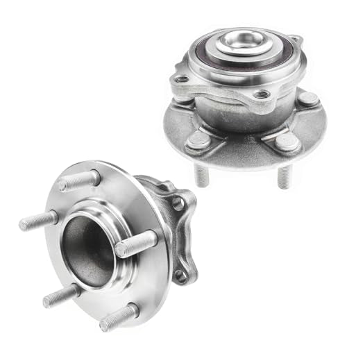 Detroit Axle - 2pc Rear Wheel Bearing and Hubs Assembly with 5-Lug for Mitsubishi Outlander 2007 2008 2009 2010 2011 2012, FWD Only, 512380 - style: 512380x2/Pair