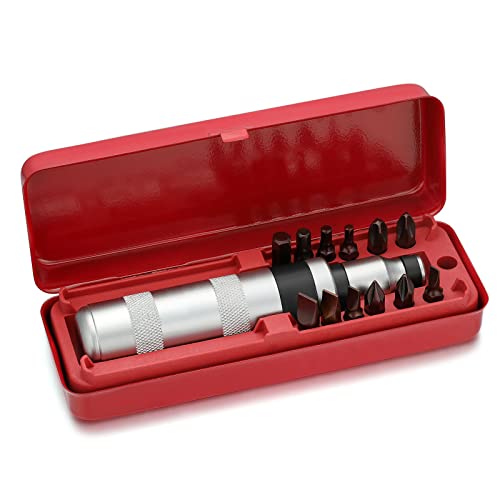 1/2" Hand Manual Reversible Impact Driver Set Extractor-12 PCS Impact Screwdriver S2 Steel Much More Durable Disengage Rusted Fasteners (Short Impact Screwdriver) - size: 1/2 Short