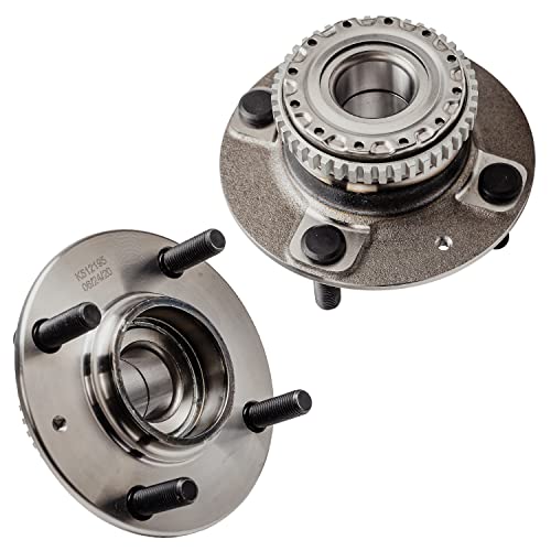 Detroit Axle - 2 Rear Wheel Bearing Hubs for 2001-2006 Hyundai Elantra, 2005-2009 Kia Spectra Spectra5, Wheel Hub Bearings Assembly Set Replacement, Pair Hubs - style: 512195 x2/Pair