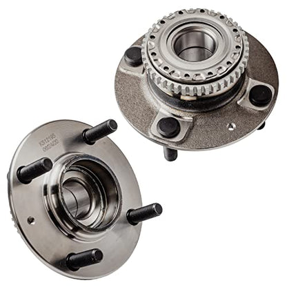 Detroit Axle - 2 Rear Wheel Bearing Hubs for 2001-2006 Hyundai Elantra, 2005-2009 Kia Spectra Spectra5, Wheel Hub Bearings Assembly Set Replacement, Pair Hubs - style: 512195 x2/Pair