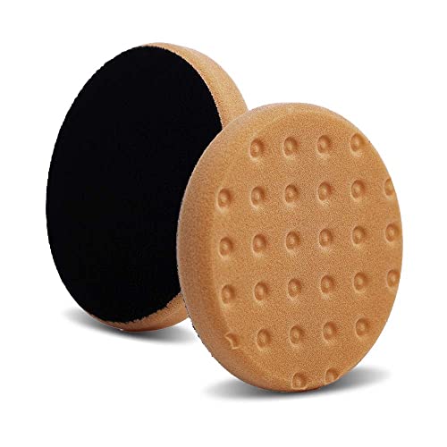 6.5" CCS Orange Light Cutting Foam Pads (Pack of 2). Lake Country Original CCS Orange Light Cutting pad Safe for All finishes and Painted Surfaces. Fits 6" Backing Plate. - color: Orange, size: 6.5"