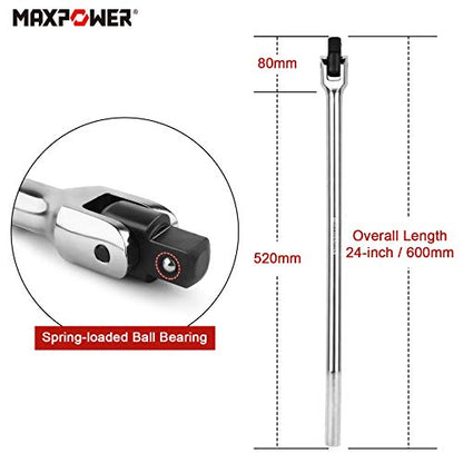 MAXPOWER Heavy Duty 3/4 Drive Breaker Bar 24-inch with Flex Handle - size: 24"