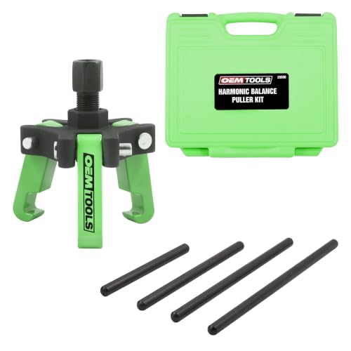 OEMTOOLS Harmonic Balancer Puller Kit, Adjustable 3-Jaw Puller Design | Spring-loaded Jaws, Comes in Storage Case, Removes Damper Pulleys in Tight Engine Compartments - style: Adjustable 3-Jaw Puller