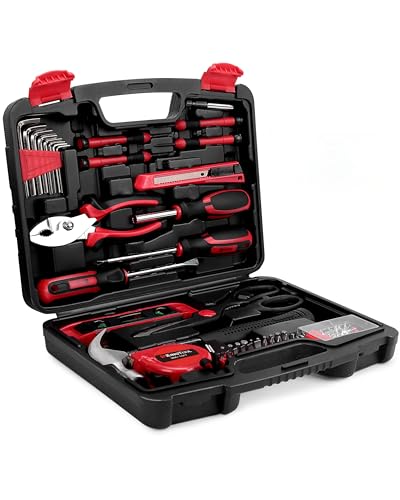 KingTool Home Repair Tool Kit - 149 Pieces Basic Home Repair Tool Set, General Mechanic Tool Set, General Household Tool Kit with Plastic Toolbox, Perfect for Homeowner, Office & College Repairs - style: 149-Pieces
