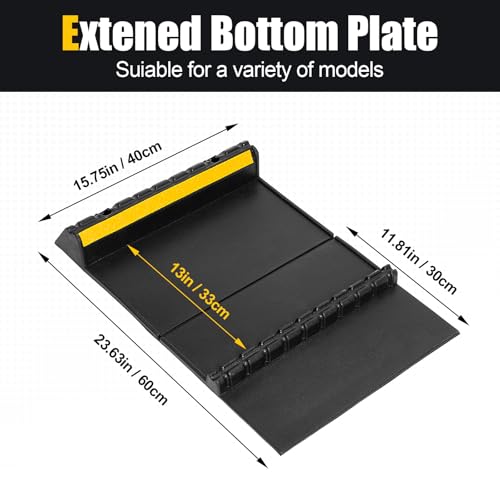 Rubber Garage Parking Mat 17.6 * 23.6 * 2.8" Heavy Duty Wheel Stoppers Anti-Slip Black Parking Aids Automotive Wheel Stabilizer 2 Packs