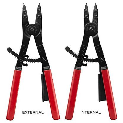 Neiko 02130A Heavy Duty 16" Snap Ring Plier Set, 2 Piece, External and Internal Pliers, Straight, 45°, 90° Tips - style: Heavy Duty Snap Ring Pliers