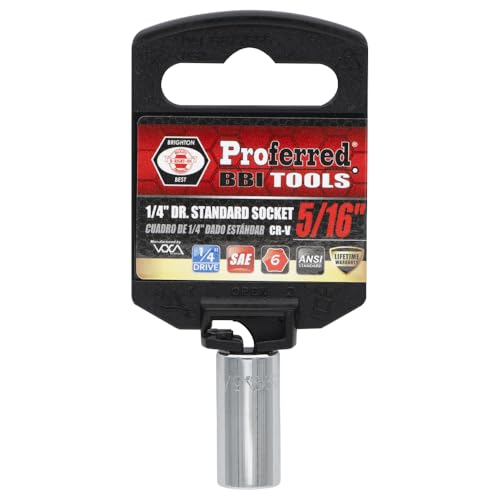 S15010 1/4" Drive SAE Socket, 5/16" Standard 6 Point - size: 5/16 INCH, style: STANDARD