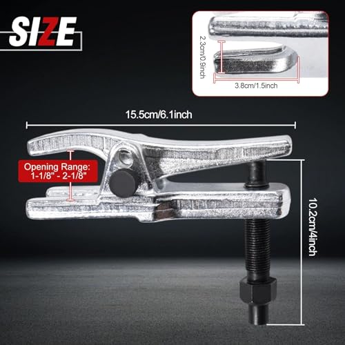 Ball Joint Separator Adjustable Ball Joint Removal Tool Opening Range 1-1/3" to 2-1/8", Universal Tie Rod Removal Tools for Separating Arms, Tie Rods, and Balls Joints on Cars, Light Trucks