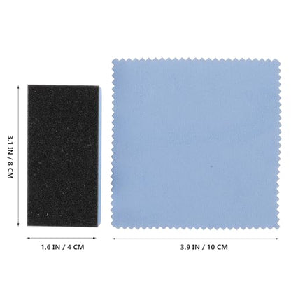 Blue Car Polishing Sponge and Cloth Set for Automotive Detailing Easy Operation Wax Applicator Pad for Car Exterior and Tire Shine