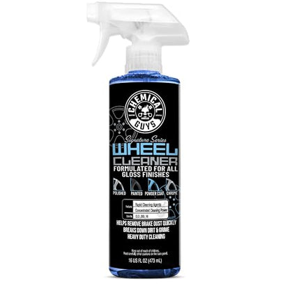 Chemical Guys, Signature Series Wheel Cleaner Spray for All Finishes, 16 oz | Fast-acting foaming spray clings to wheels to lift brake dust and road grime, safe on chrome and painted rims - size: 16 Fl Oz (Pack of 1)