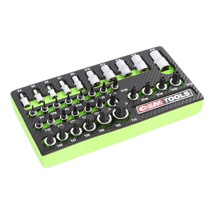 OEMTOOLS 35Pc Multi-Drive Star Socket Set, Heat Treated Torx Socket Set | EVA Foam Tray, Unique Alloy Steel, Rust Resistant Hard Chrome Finish, Posi-Grip No-Slip, 1/4" 3/8" and 1/2" Drive Sockets - size: 35 Piece