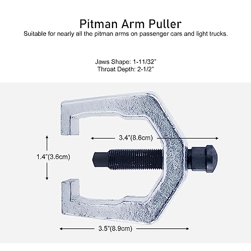 5 in 1 Ball Joint Separator, Pitman Arm Puller, Tie Rod End Removal Tool Set, Front End Service Tool Kit for Cars, Pickups, Trucks