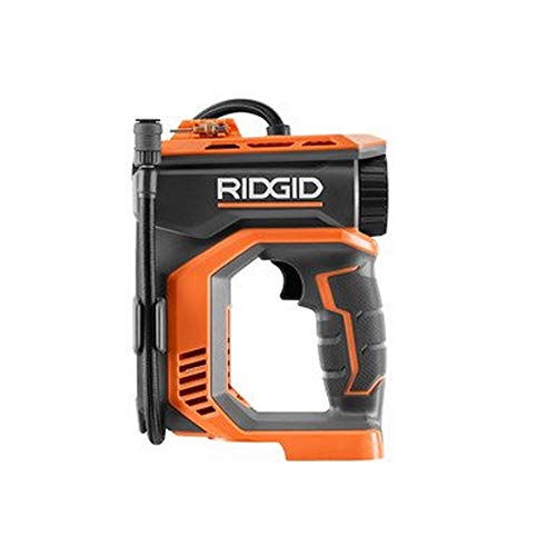 RIDGID 18V Digital Inflator - Battery & Charger Sold Separately - 150 PSI, 150 L/min, 20" Hose - Orange - Automatic, Battery Powered - Air Pump | Battery and Charger Sold Separately - Not eligible for the Lifetime Service Agreement