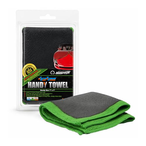 Nanoskin AUTOSCRUB Surface Prep Towel - General Grade 7" x 7" - Patented Clay Bar Replacement Tool to Remove Embedded Contaminants Before Wax & Coating |for Painted Surface, Glass, Plastic, Metal, etc - style: General Grade 7" x 7"