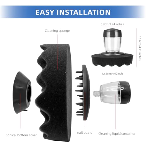 Tire Shine Applicator with 2 Detachable Foam Applicator Pads for Car Cleaning and Fine Polishing Reusable Tire Dressing Applicator for Car Truck SUV Motorcycle - style: Thin sponge