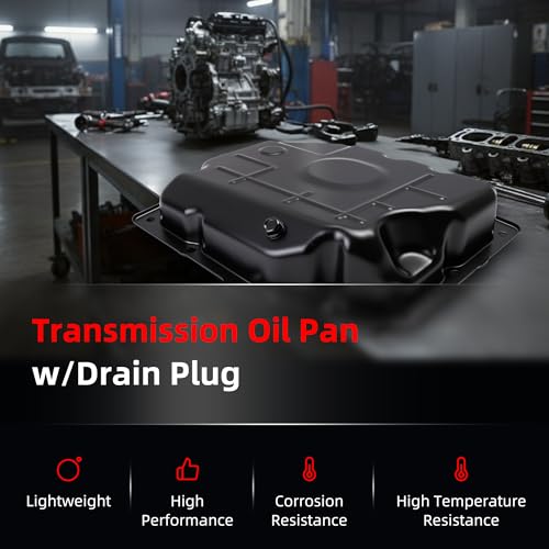 Oil Pan w/Drain Plug, Transmission Oil Pan for Chrysler 300 07-10 | for Dodge Challenger/Charger/Magnum 04-12, for Jeep Liberty/Wrangler 03-13, for Ram 1500/Dakota 11-12, for 42RLE Transmission - size: for Challenger/Magnum/Wrangler 2004-2012