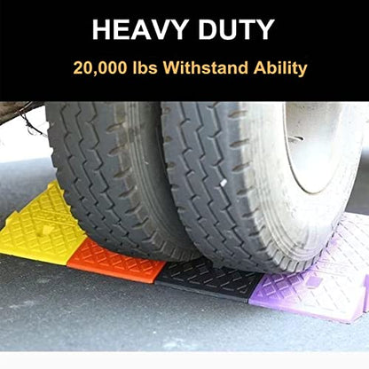 2 Pack 2.8" High Portable Curb Ramps Lightweight Plastic, Heavy Duty Plastic Threshold Ramp Set for Low Cars Driveway Loading Dock BikeMotorcycle Wheelchair Mobility, 2.8" H x 9.9" L x10.6 W (2 Pack)