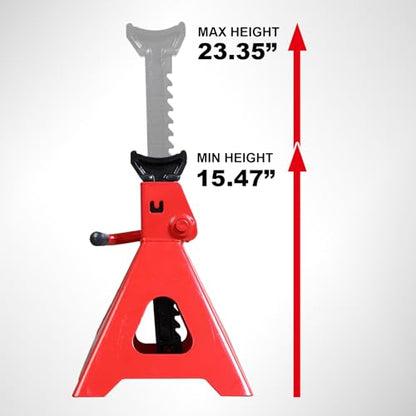 Car Jack Stands 6 Ton(12,000 lbs) for Lifting SUV, Pickup Truck, Car and UTV/ATV, Red, 1 Pair - style: 6T standard