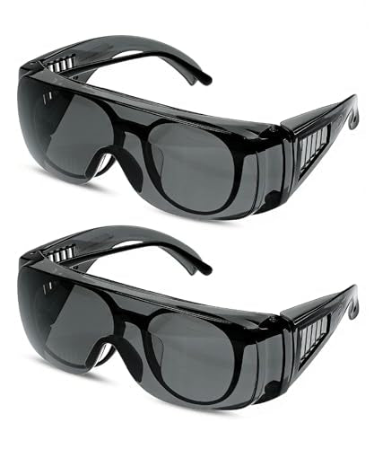 UNCO- Safety Goggles Over Glasses, Protective Goggles, Anti Fog, Work, Safety Glasses Over - color: Tinted Lens, size: 2 Pack