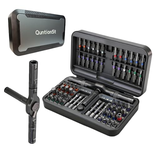66 in 1 Magnetic Screwdriver Set, Multi-Bit Ratchet Screwdriver Kit with S2 Steel Precision Bits, T-Handle Repair Tool Set for Computer,Bicycle, Electronics, Furniture, DIY, Ideal Gift for Me Husband - size: 66 In 1