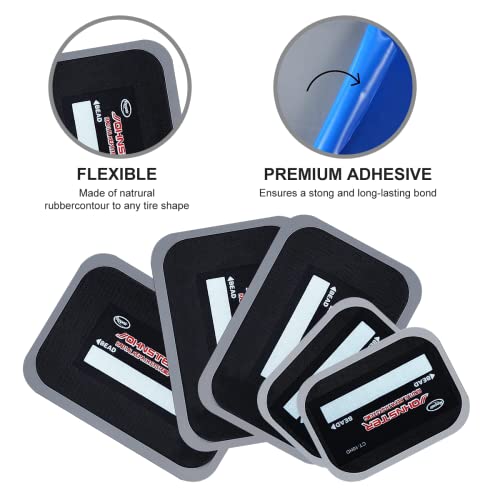 60 Pieces Tire Patches Heavy Duty 2.6 x 3.2 inche 3.4 x 4.8 Inche | Rubber Tire Patches Radial Tire Repair Patch Tire Plug Kit Emergency Repair Tool for Puncture Car Truck Bus Tractor Vehicle