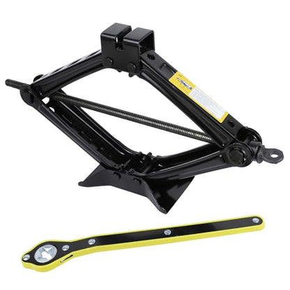 Hovom Scissor Jack for Car, 2 Ton (4409 lbs) Car Jack Kit with Ratchet Wrench, Lift Jacks Tool for Tire Changing Repair with Labor-Saving Handle, Portable Emergency Tool for SUV Truck MPV Sedan