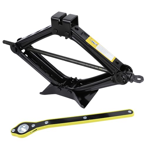 Hovom Scissor Jack for Car, 2 Ton (4409 lbs) Car Jack Kit with Ratchet Wrench, Lift Jacks Tool for Tire Changing Repair with Labor-Saving Handle, Portable Emergency Tool for SUV Truck MPV Sedan