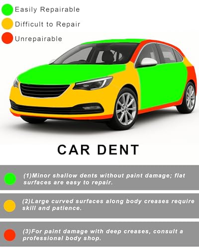 3 Pack Metal Car Dent Puller, 110lbs Strong Dent Remover Tool for Car, Aluminum Alloy Paintless Dent Removal Kit, Heavy Duty Dent Puller Kit for Hail Damag（1pcs Large + 2pcs Small Suction Cups） - color: B/3PCS Metal Suction Cup