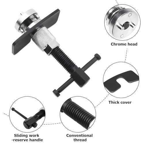 Bittwee Car Brake Piston Wind Back Tool, 5PCS/Set Brake Caliper Piston Rewind Tool, Auto Rear Brake Pad Wind Back Tool, Brake Caliper Wind Back Tool for Replacement of Rear Brake Pad - size: 5 PCS/Set