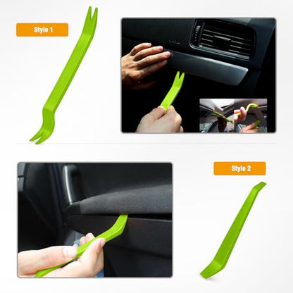 GOOACC Auto Trim Removal Tool Kit No-Scratch Tool Kit for Car Audio Dash Window Molding-4PCS (Green) - color: Green, size: 4PCS Trim Removal Tool