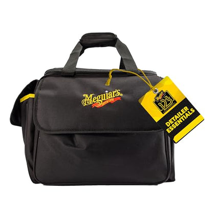Meguiar's Detailing Bag - Premium Car Bag and Detailing Supply Organizer - Portable for All Your Favorite Supplies, Black