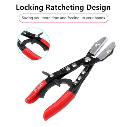 DPTOOL 3pcs Hose Pinch Off Pliers Set 8inch 10inch 12inch Hose Pinch Pliers | Hose Clamping Pinch Off Locking Pliers Set for Automotive Hose Lines, Radiator Lines, Fuel Lines, Heater and Coolant Line