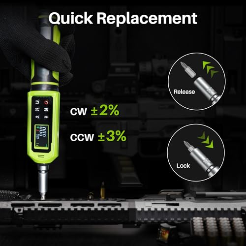 1/4" Drive Digital Torque Screwdriver, 0.15-10N.m for Gunsmithing | 1.3-89In.Lb Inch Pound Screwdriver Torque Wrench with ±2% Accuracy, Vibration Buzzer Indicator for Bike, Mounting,Electronics - size: 1.3-88.5 In.Lb/0.15-10 N.m
