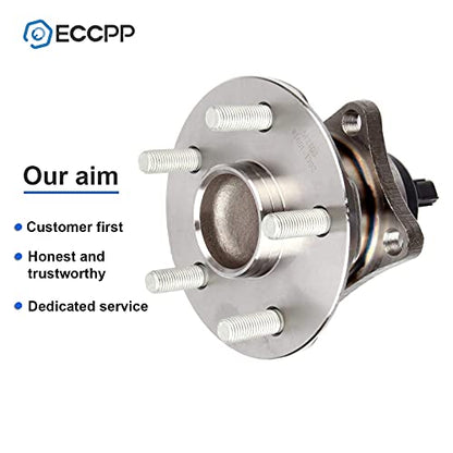 ECCPP 2-Piece 512403 Wheel Hub Bearing for Toyota Corolla 2009-2019 | for Pontiac Vibe 2009-2010 5 lugs w/ABS Sensor Pre-Greased Sealed - size: 512403*2