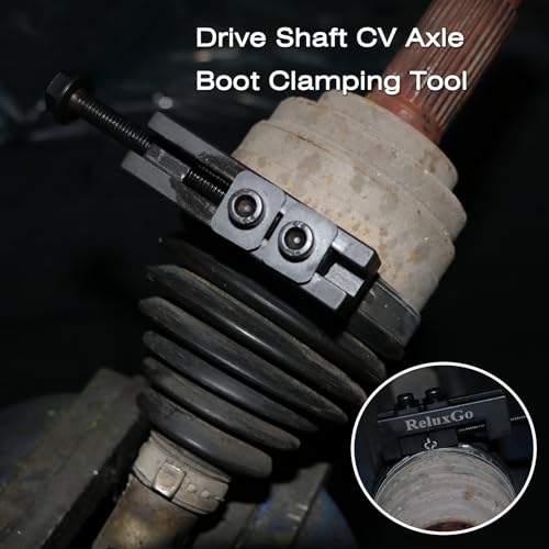 ReluxGo axle Boot clamp Tool, with 20 PCS 304 Stainless Steel Single Ear Hose Clamp, Drive Shaft CV Axle Boot Clamp Removal and Installation Tool (10pcs Small+ 10pcs Large)