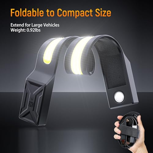 CLAKAP Flexible Magnetic Underhood Work Light, Auto Repair, Compact Storage | 2600LM COB, 5000mAh Type-C, expandable Velcro strap 31.5-110.2 in, 360 beam, 2 modes, magnetic 2-in-1