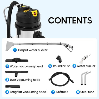 Commercial Carpet Cleaning Machine, 1000W 110V 40L/11Gal Professional Commercial 3 in 1 Carpet Spraying Floor Brush Cleaner Extractor Vacuum Washing Machine Portable Carpet Cleaner (40L) - size: 40L