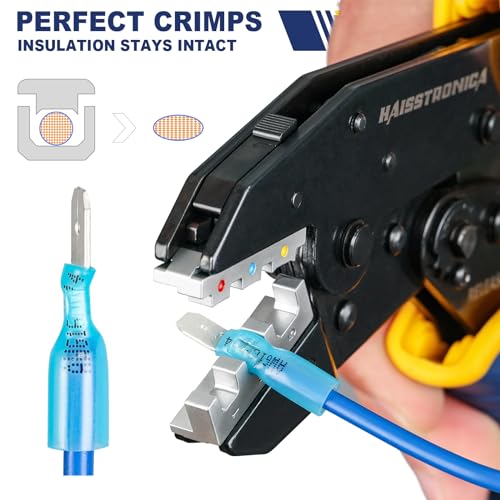 haisstronica 400PCS Solder Seal Wire Connectors+6 in 1 Crimping Tool Kit and Wire Stripper+ Heat Gun+620PCS Marine Grade Heat Shrink Wire Butt Connectors kit