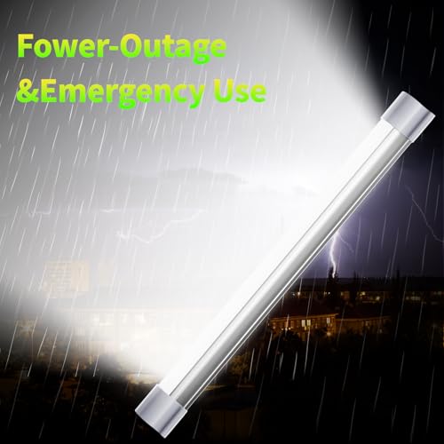 LETOUR LED Tube Magnetic Light Work Lights 6000Lumens 10400mAh 5 Lighting Options Camping Lantern USB Rechargeable Portable Battery Powered Lights with 2 Magnets Endurance for 80 Hours - size: 13.38in