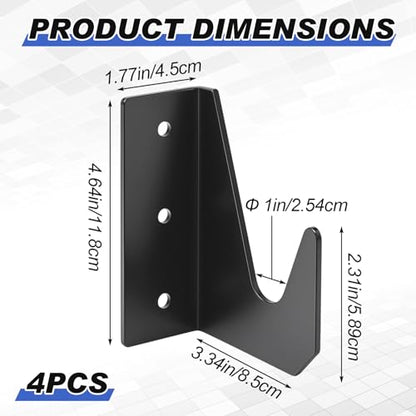 4 Pcs Floor Jack Stand Wall Mount Organizer Brackets Low Profile Car Hydraulic Trolley Jack Stands Holder Storage Rack Garage Tool Hangers Tower Trailer Accessories