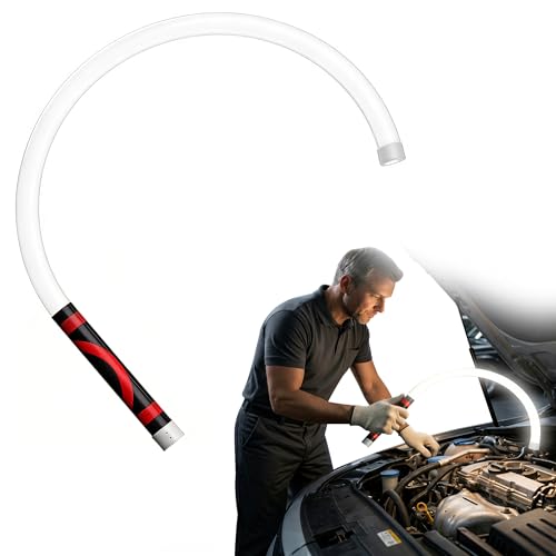 30" Flexible LED Work Light, Rechargeable Bendable Mechanic Light | Rubber Body, 800Lm, 6000K White, 3 Modes, 7H Battery, Hands-Free, Indoor Outdoor, Car Repair, Camping, USB Rechargeable