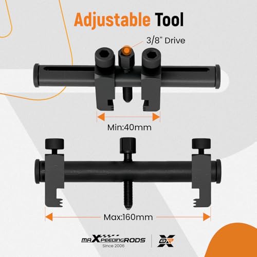 maXpeedingrods Universal Crankshaft Pulley Removal Tool, Harmonic Balancer Puller Set, Adjustable Ribbed Drive Belt Pulley Puller Remover Tool for A/C Units, Alternator, Steering Pump & Water Pump