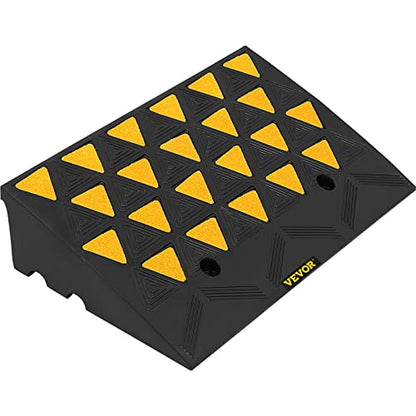 VEVOR Rubber Curb Ramp 4.3" Rise Height 2 Pack, Heavy-Duty 33069 lbs/15 T Capacity Threshold Ramps, Driveway Ramps with Stable Grid Structure for Cars, Wheelchairs, Bikes, Motorcycles - size: 5" H