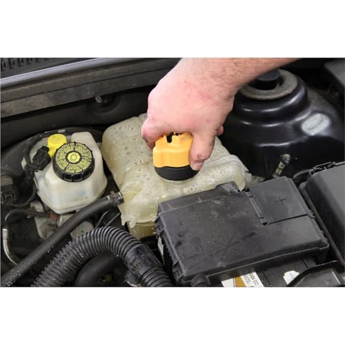 Mityvac MVB1010 Cooling System Pressure Test Kit, MV4530 Hand Pump Tester with Adapters, MV4508 Universal Cooling System Adapter, Leak Detection, Radiator and Coolant Bottle Compatibility, Automotive