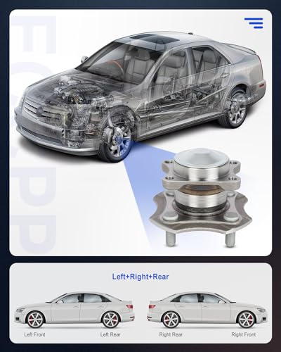 ECCPP 2-Piece 512210 Wheel Hub Bearing for Toyota Echo 2000-2005 | 4 lugs Pre-Greased Sealed - size: 512210*2