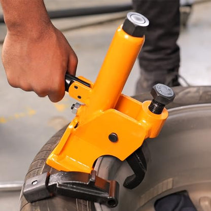 BESTOOL Manual Tire Bead Breaker with Handle and Rubber Pad, Tire Change Tool for Aluminum Alloy Hubs, ATV Tire Operation, Tractors, Trucks, Cars, Heavy Duty Tires Car Repair (US Patented) - color: with Handle